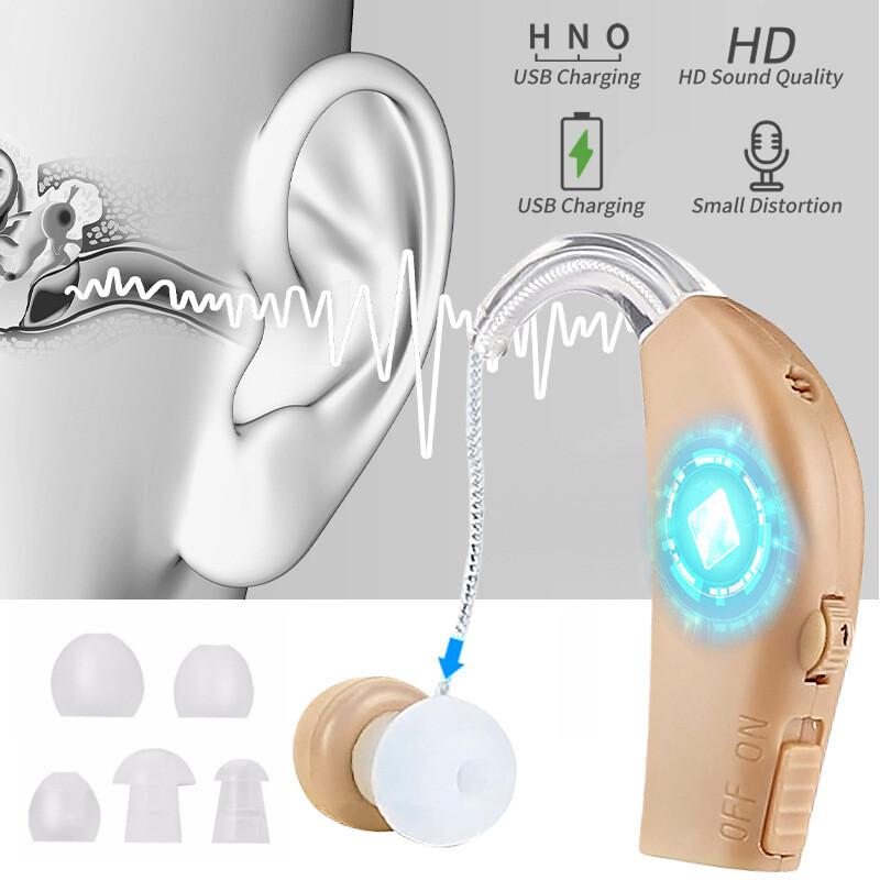 Rechargeable Hearing Aid Sound Amplifier Elderly Ear Hearing Aid For The Deaf