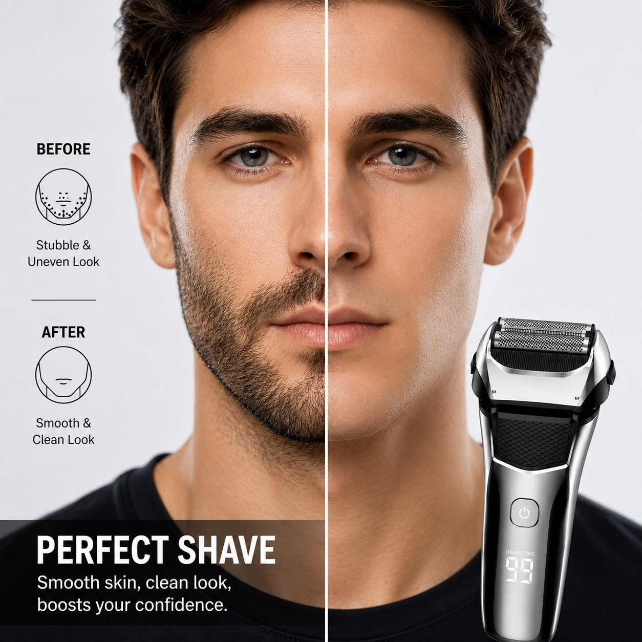Electric Razor for Men,Shavers for Men Electric Razor Wet Dry