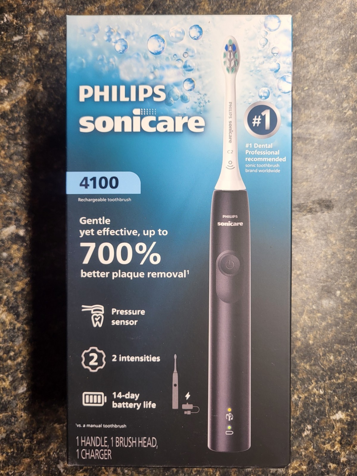 Philips Sonicare 4100 Sonic Electric Toothbrush Black, Unisex Adults