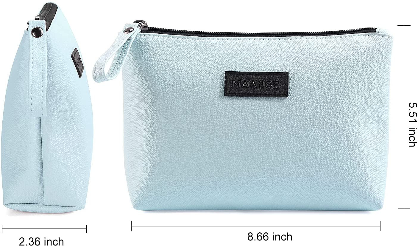 Cosmetic Bags for Women Small Makeup Bag for Purse Pu Leather Makeup Pouch Trave