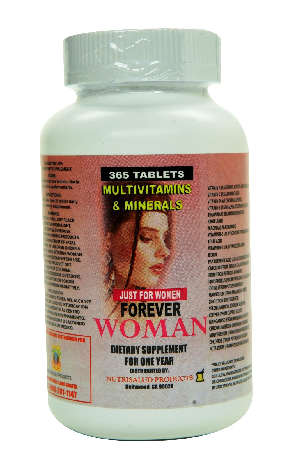 Multivitaminas Forever Woman 365 tabletas 1 year supply vitaminas para la mujer