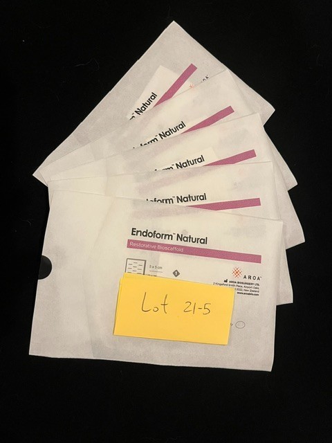 AROA ECM Endoform Natural 2×2″ Restorative Bioscaffold, 5x Sterile Expires 2028
