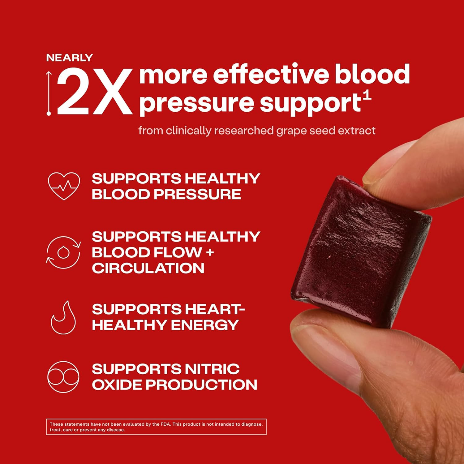 Humann Superbeets Heart Chews, Beet Root Powder Support Energy Supplement, Nitri