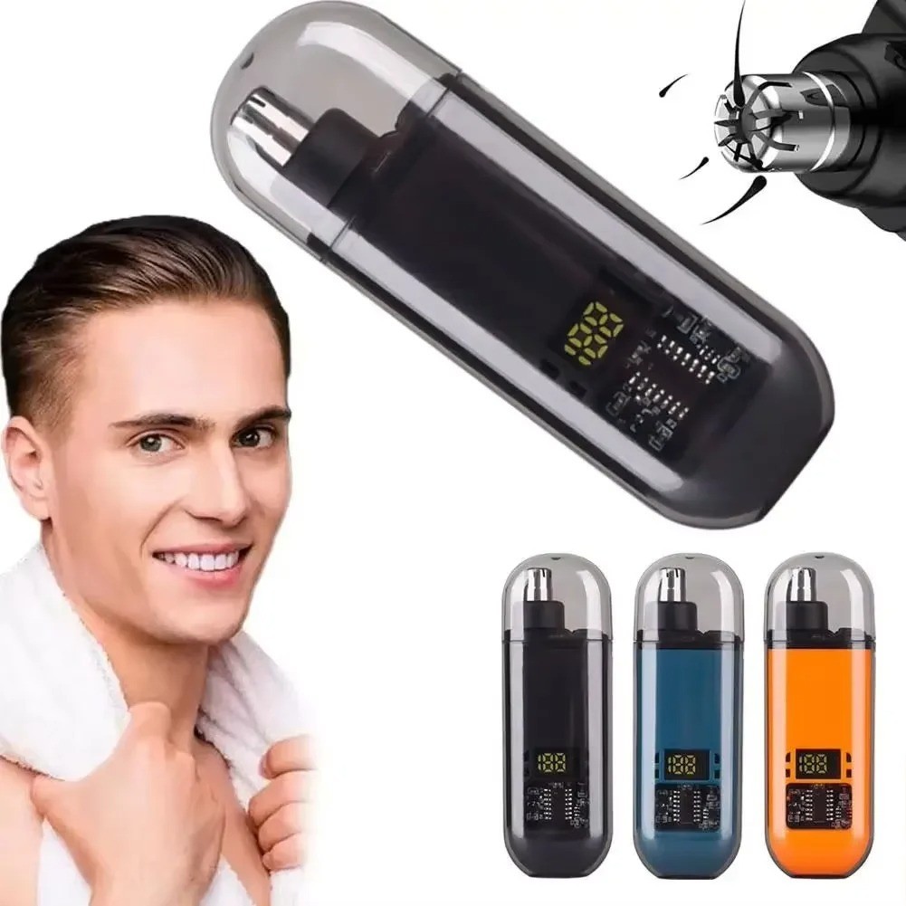 🔥 Mini Nose Hair Trimmer for Men USB Rechargeable Ear Hair Shaver Remover Elect