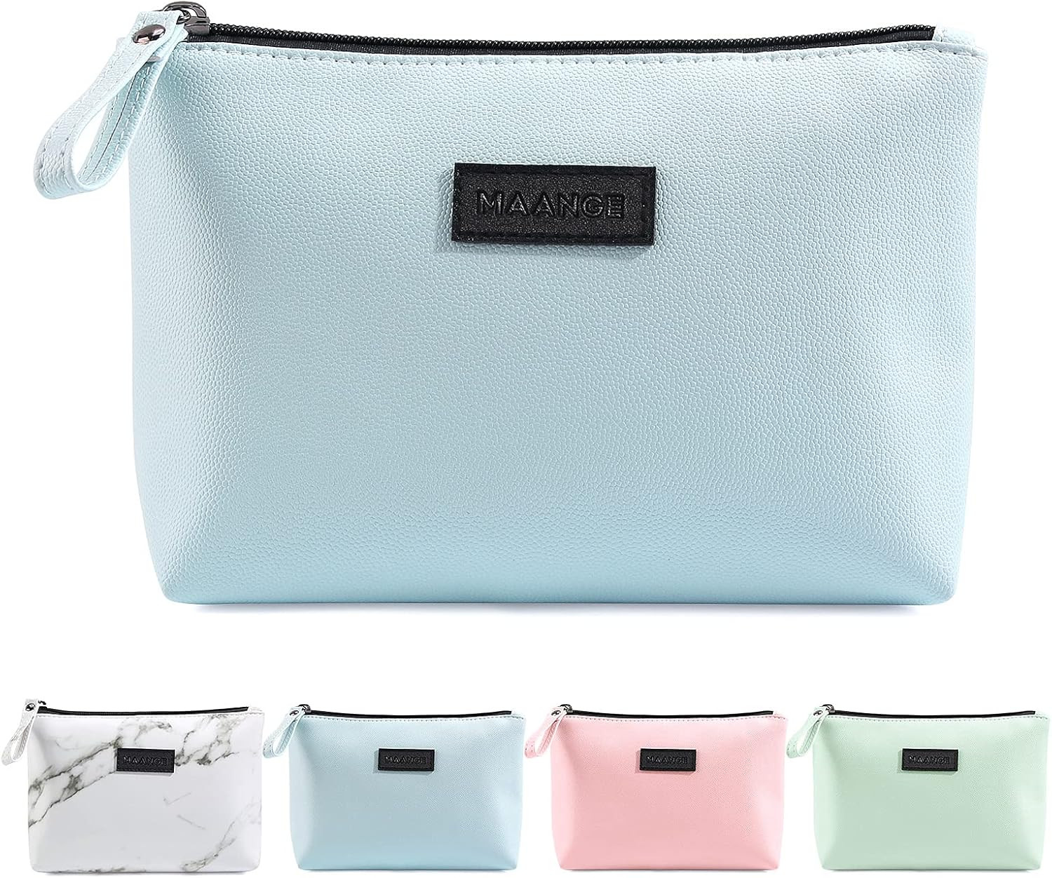 Cosmetic Bags for Women Small Makeup Bag for Purse Pu Leather Makeup Pouch Trave