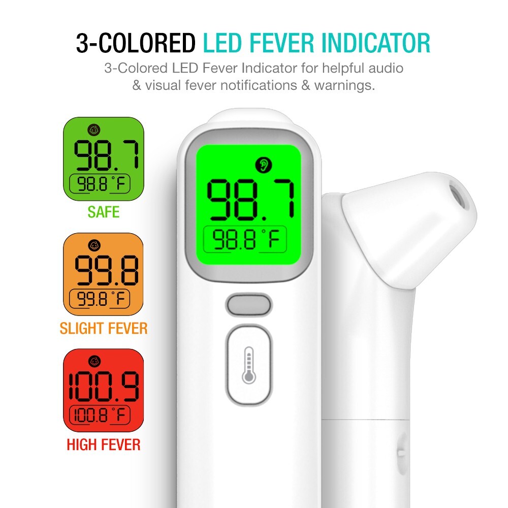 EasyEast Infrared Thermometer for Forehead, In-ear, ideal for adult, baby, kids