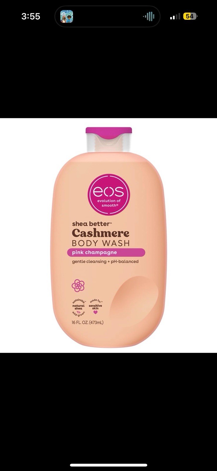 eos Pink Champagne Body Wash Moisturizing Shea Butter Vegan 16 oz