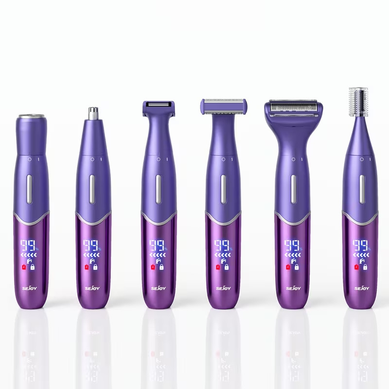 SEJOY 6in1 Electric Shaver Bikini Razor Trimmer Hair Facial Body Remover Wet/Dry