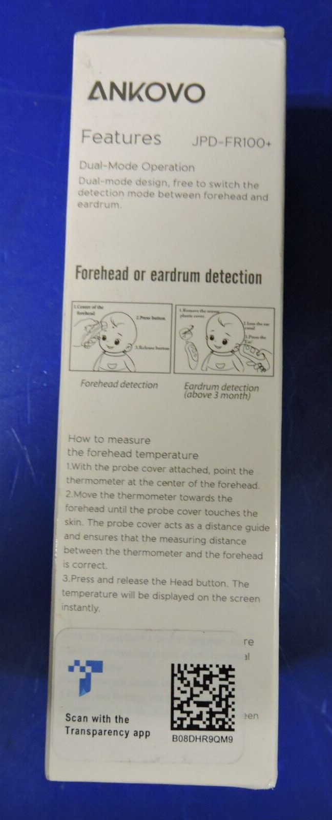 NEW Ankovo Forehead Ear Fever Thermometer Digital Infrared Dual Mode JPD-FR100+