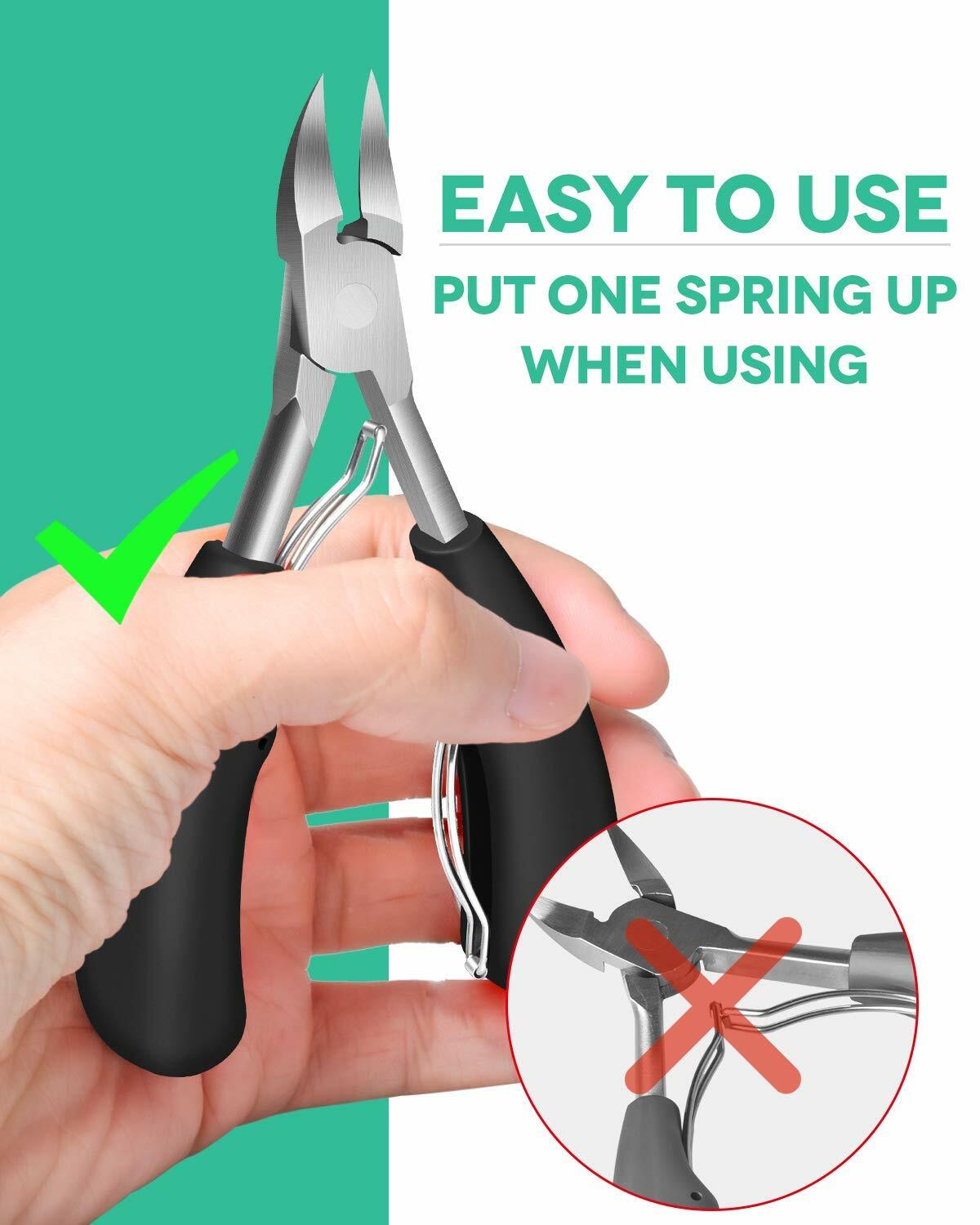Toenail Clippers for Thick Ingrown Toe Nails Nail Scissor Heavy Duty Precision