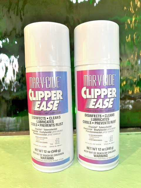 MAR-V-CIDE Clipper Ease Cleaner Spray Prevents Rust 12oz TWO CANS ONE PRICE