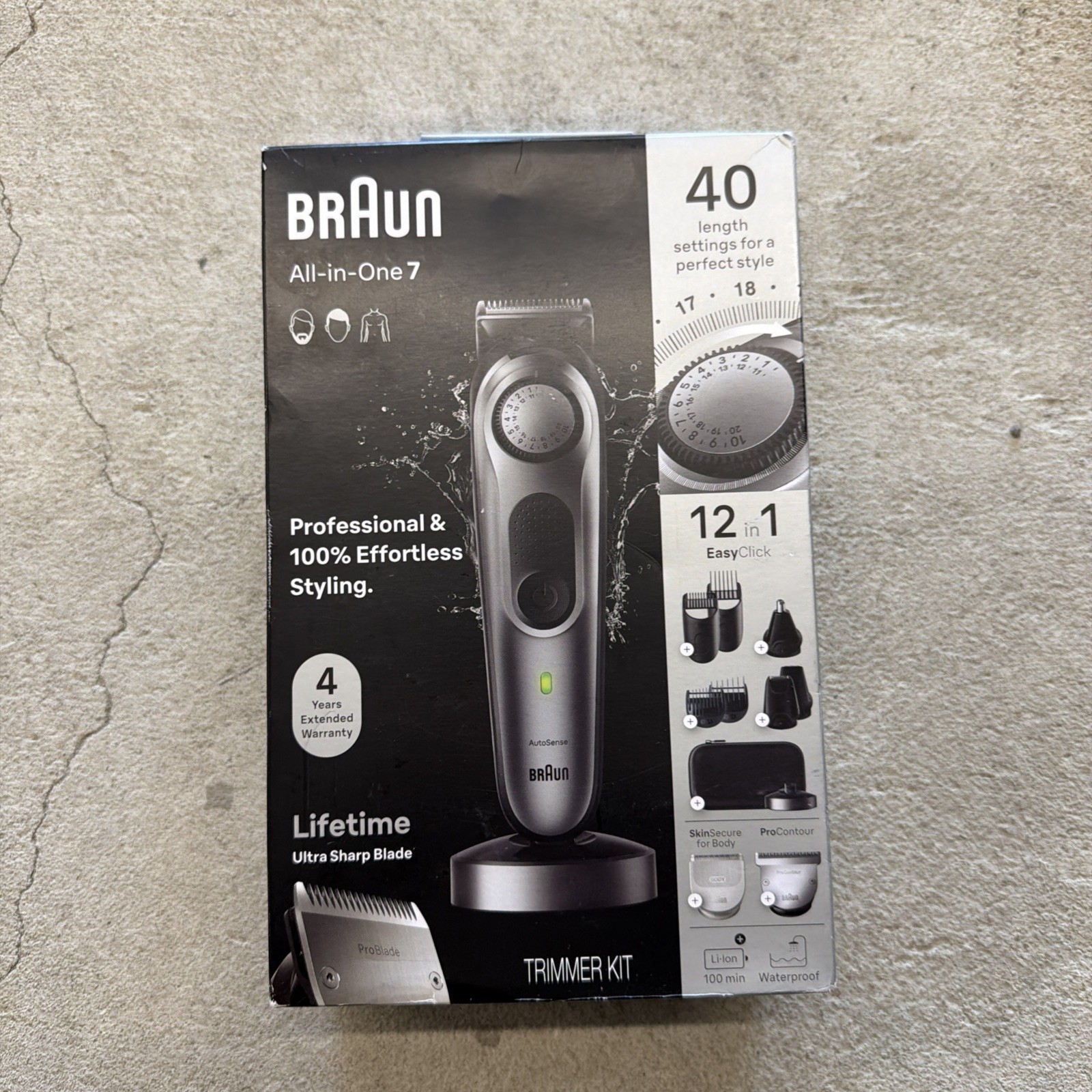 Braun Series 7 AiO7440 Rechargeable 12-in-1 Body, Beard & Hair Trimmer