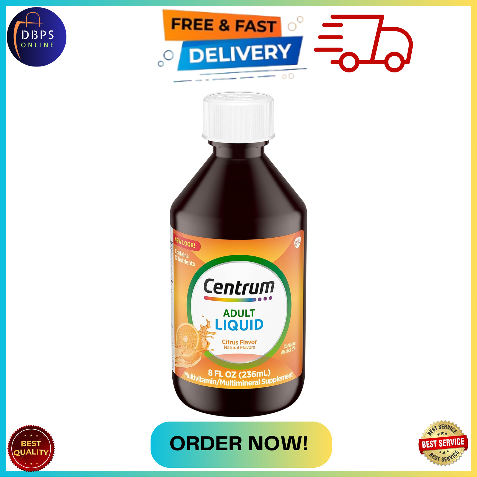Centrum Liquid Multivitamin for Adults, Multivitamin/Multimineral Supplement …