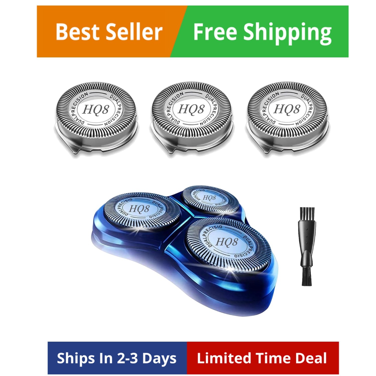 HQ8 Replacement Heads for Norelco Aquatec Shavers forPhilips Razor PT720 AT880