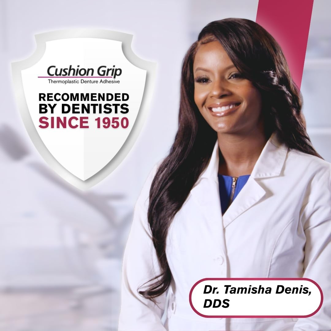 Cushion Grip Soft Pliable Thermoplastic For Refitting Dentures 1 Oz (6-Pack) NEW
