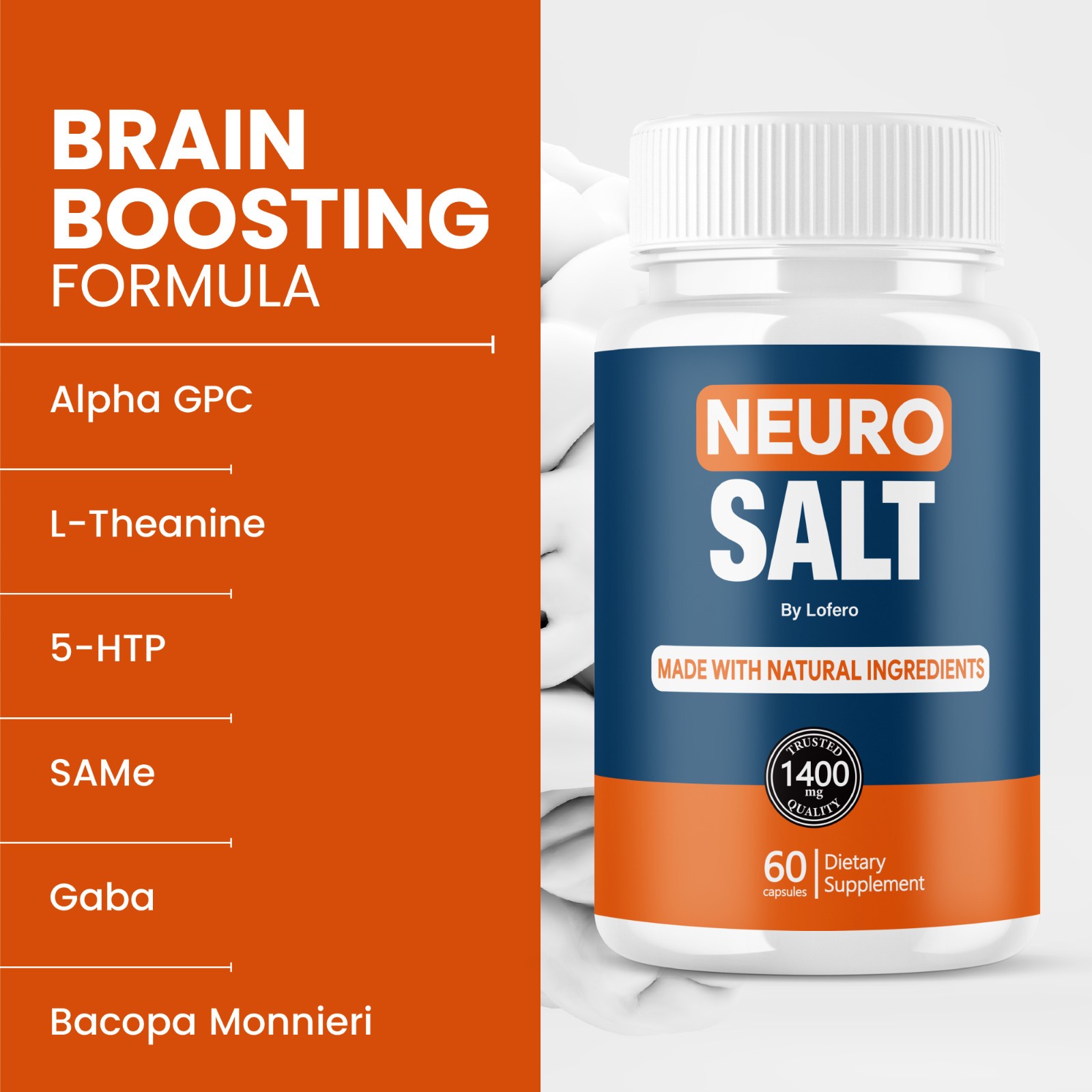 1-3Pack NeuroSalt Capsules for Neuropathy Muscle Recovery Supplement -NEW (60ct)