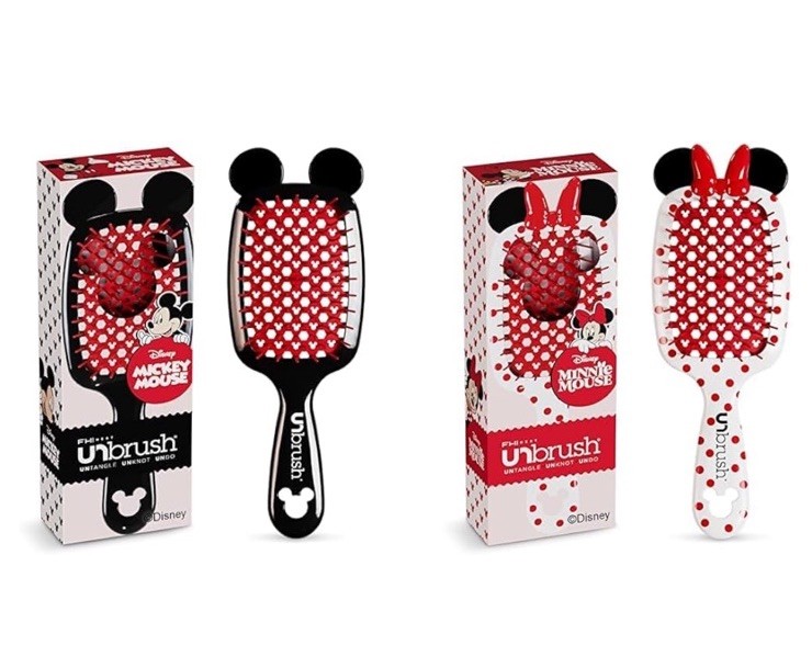 FHI Heat UNbrush Disney Mickey & Minnie Detangling Hair Brush Soft Pins