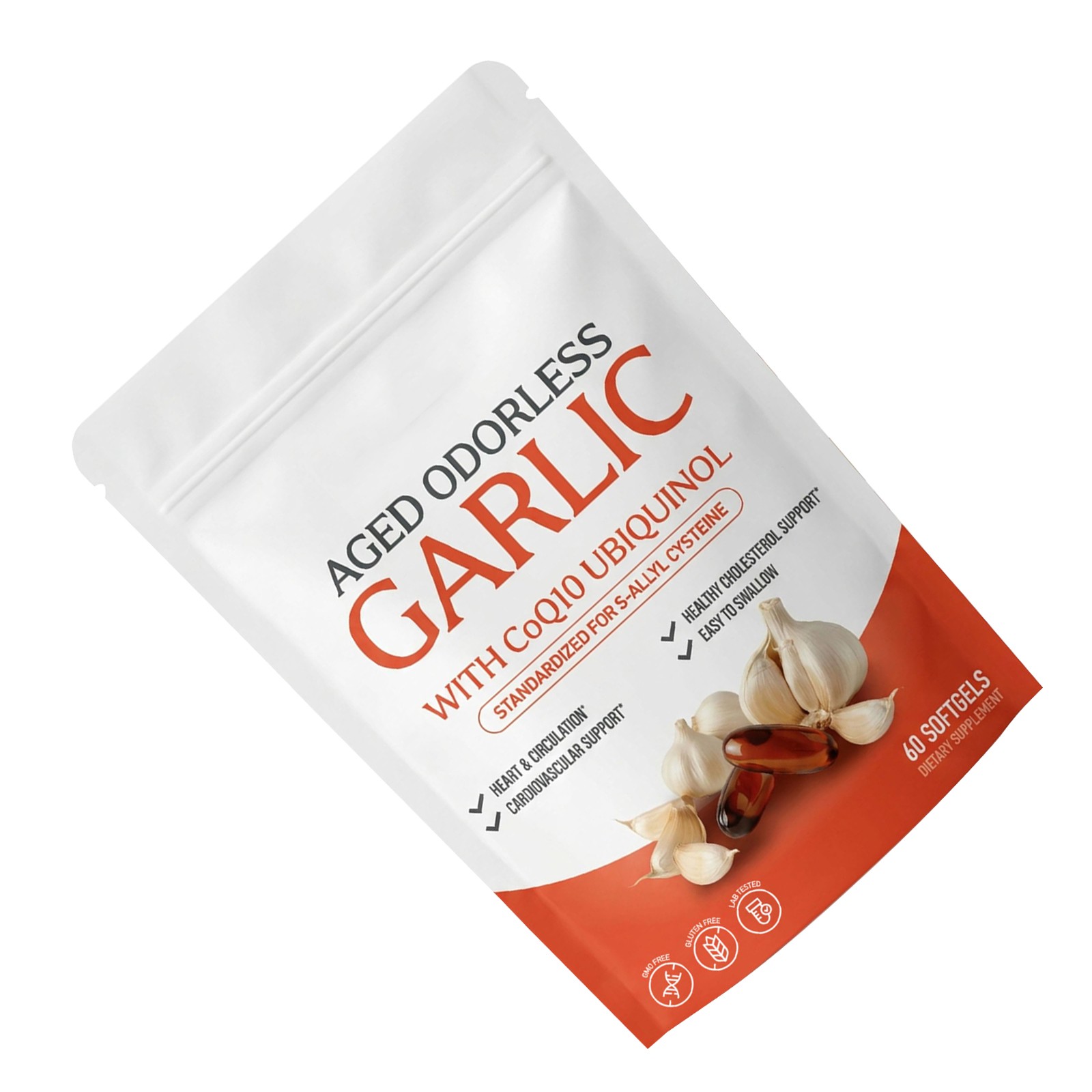 Garlic Extract 600mg Softgels (60 Count) – Odorless Aged Garlic Extra…