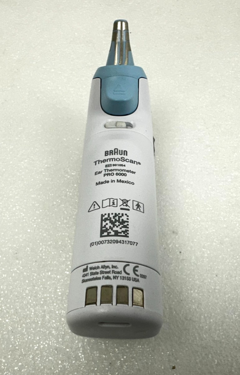 Braun ThermoScan Pro 6000 Ear Thermometer Welch Allyn NO BASE FREE SHIPPING 🚚