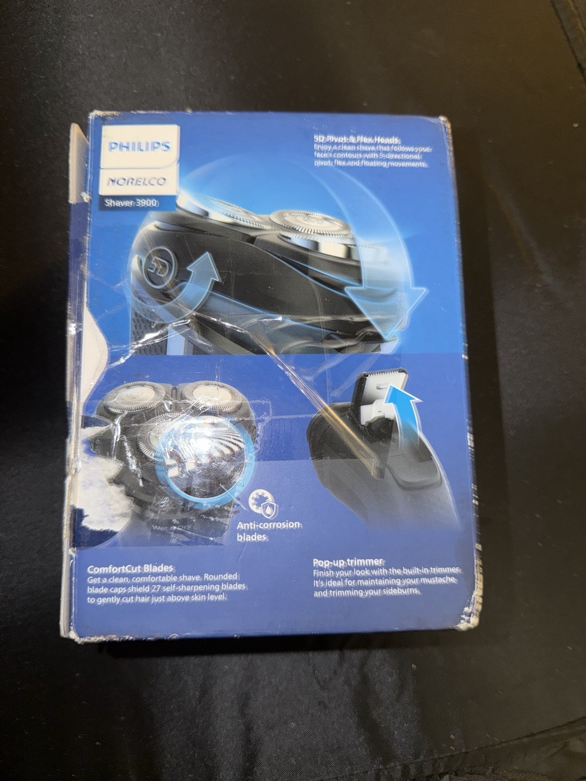 Philips Norelco Shaver 3900 Wet Dry Electric Razor S3341/92 Charging Stand