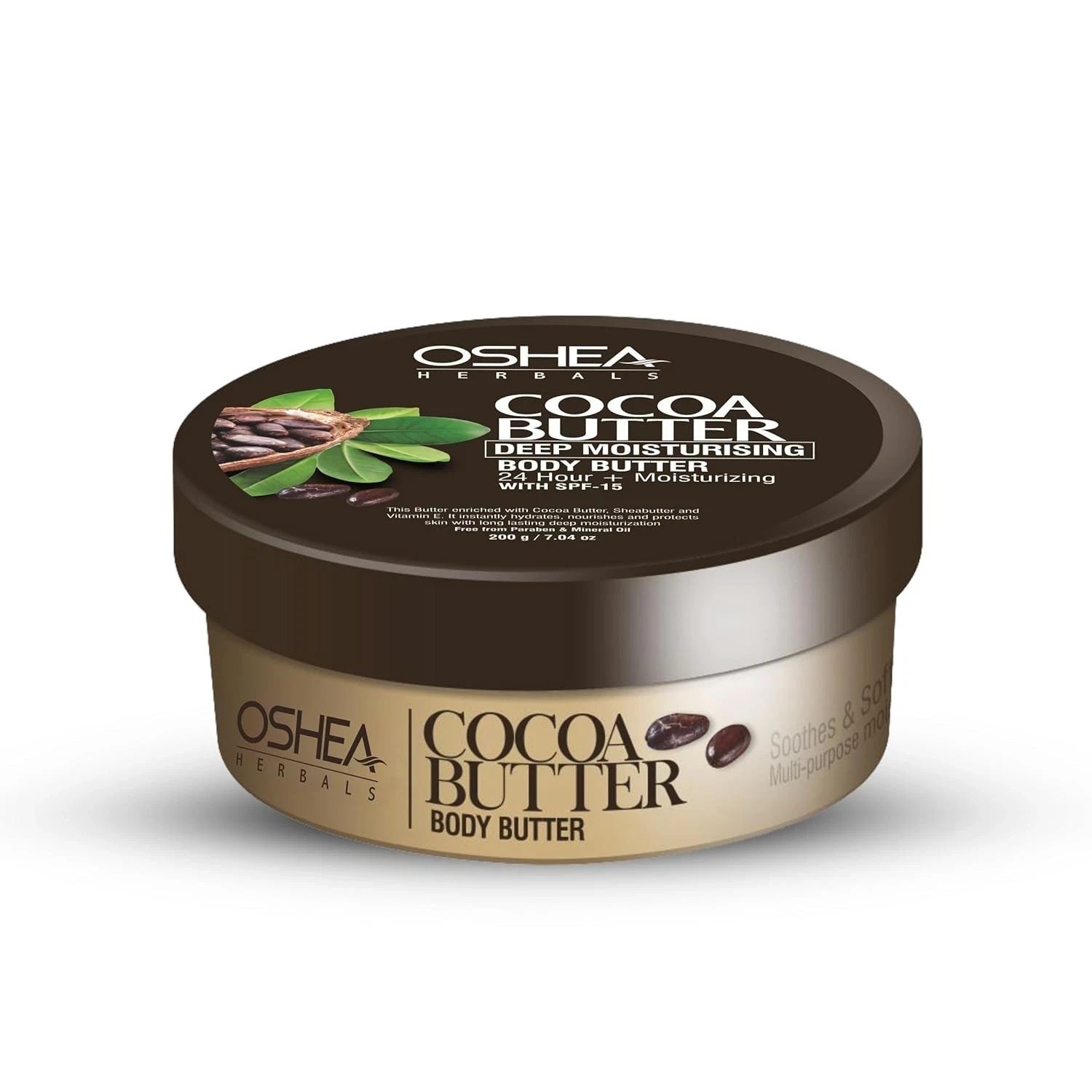 Oshea Herbals Cocoa Butter Deep Moisturising Body Butter Mineral Oil Free 200g