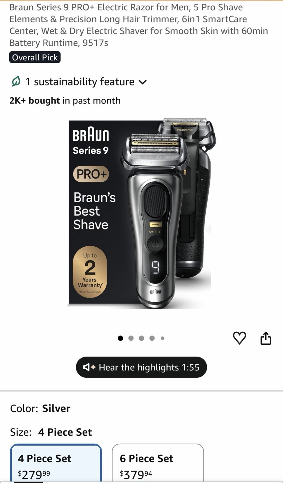 Braun Series 9 Pro Plus 9517s