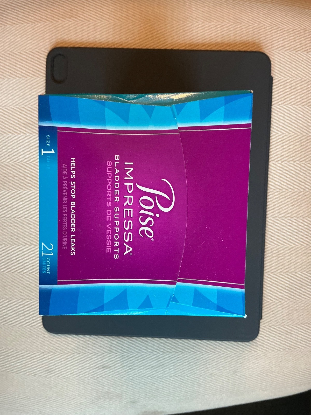 Poise Impressa Incontinence Bladder Supports, Size 1 – 21 Count. Use by 1/1/29.