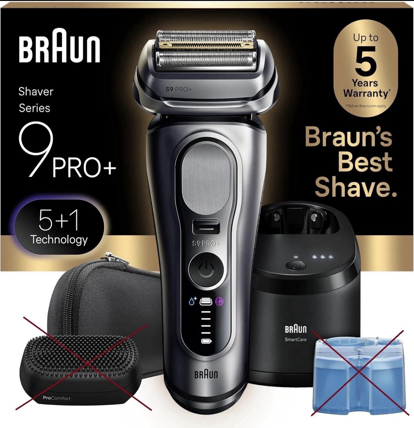 Braun Series 9 PRO+ Electric Shaver Wet Dry SmartCare Center Open Box Silver