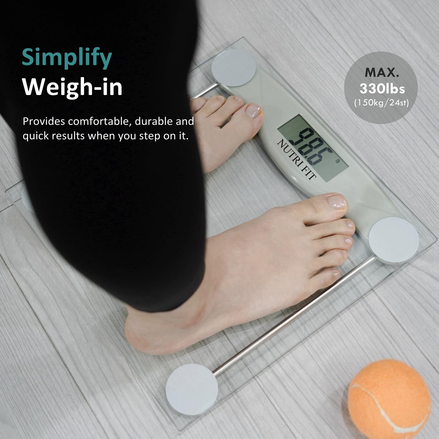 Digital Bathroom Scale for Body Weight, Precision Weighing Scale for Weight L…