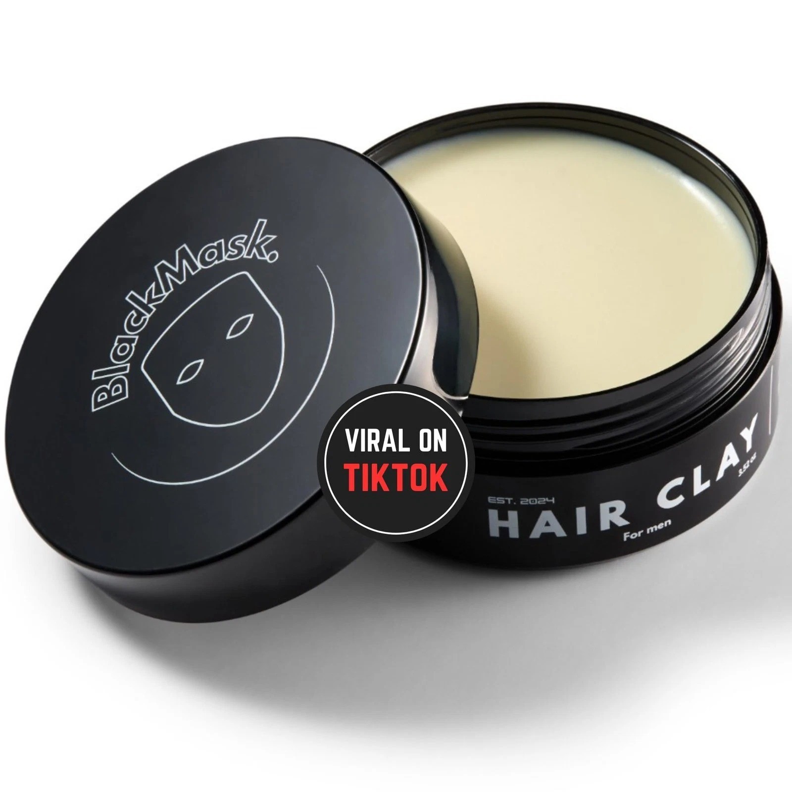 BlackMask Hair Clay for Men (3.52 oz) Matte 3.5 Ounce (Pack of 1), Grey