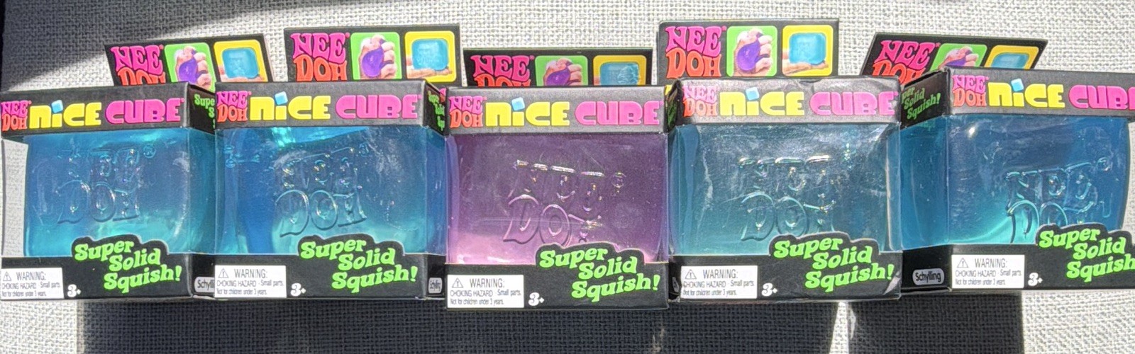 Nee Doh Nice Cube Super Solid Squish Squishy Stress Reliever, Multicolor 3 in