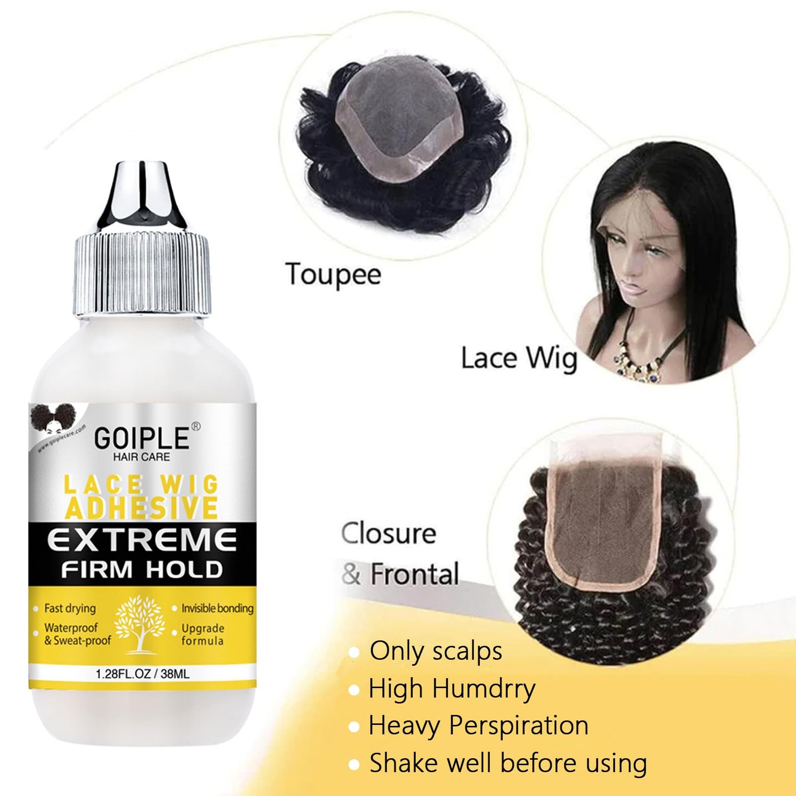Lace Melting Spray for Glueless Wigs – Essentials Kit with Lace Front Wig Glu…