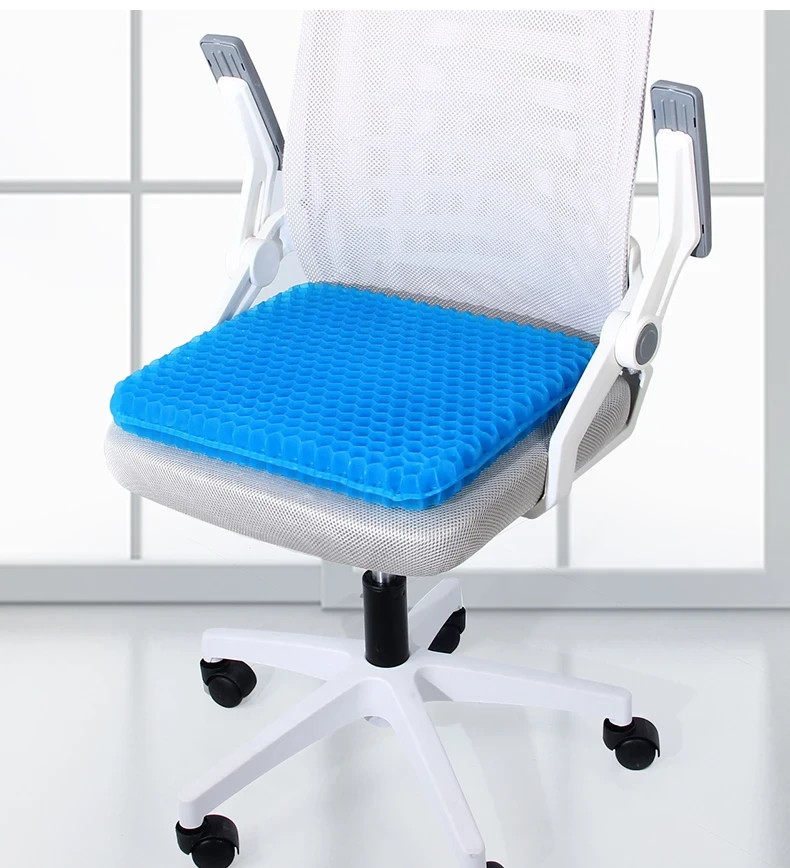 2-Pack Honeycomb Gel Seat Cushion 40x30cm Double Thick Non-Slip Cover Breathable