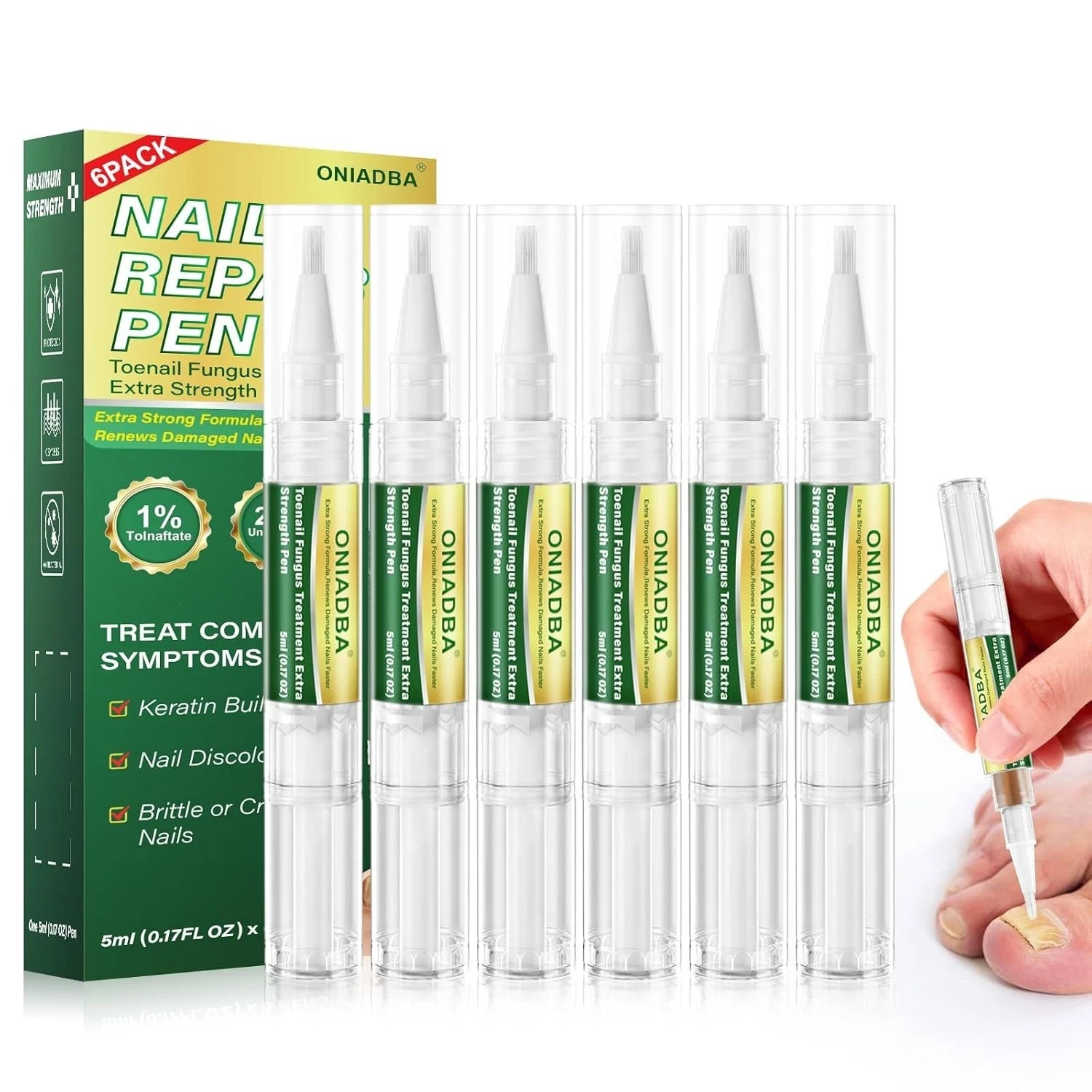 6PCS Nail Fungus Pen Anti Fungus Infection Nail Care Repair Pen Toenail