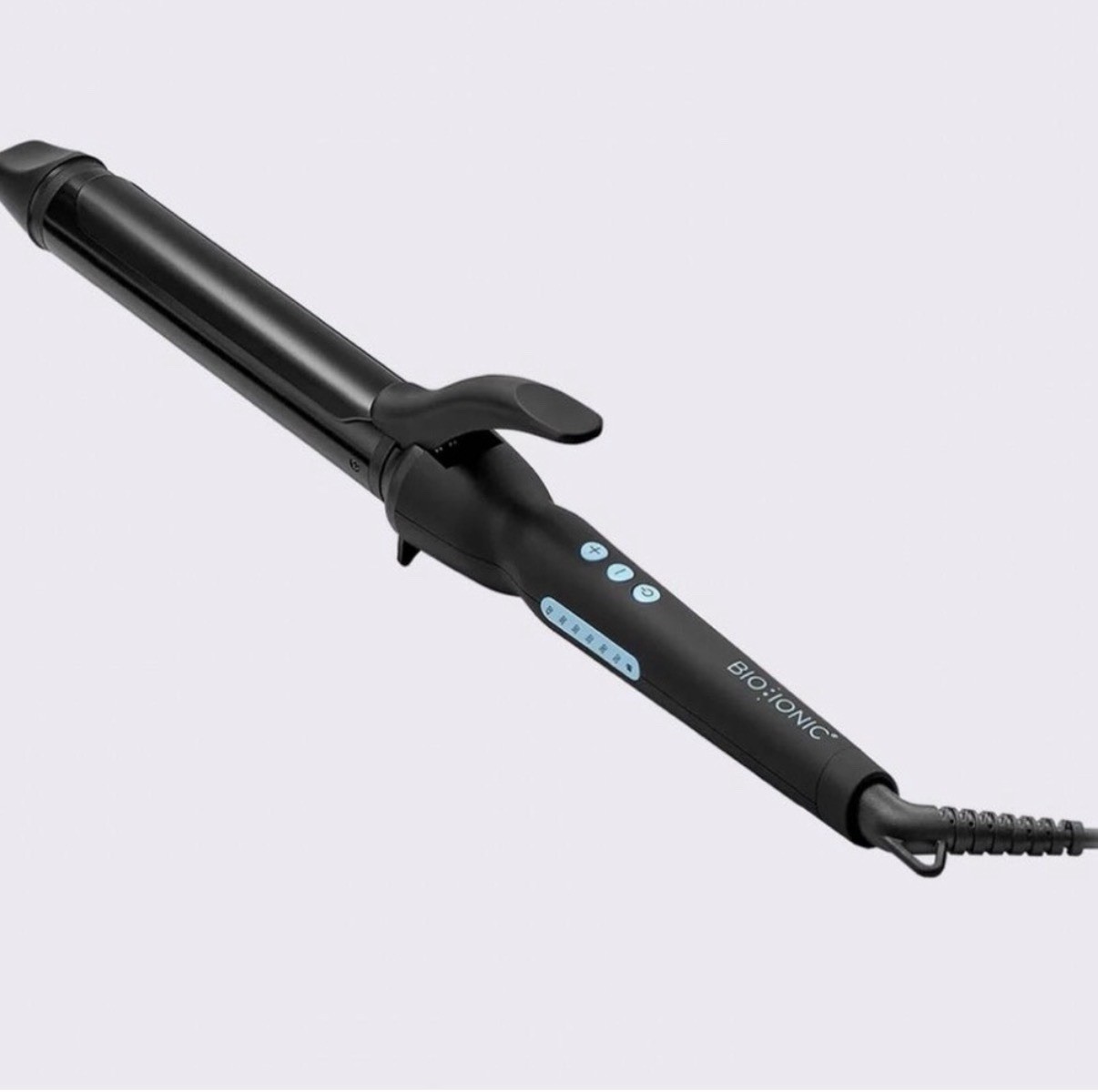 Bio Ionic Long Barrel Styler 1 in Ceramic Curling Iron 430°F 6 Settings Black