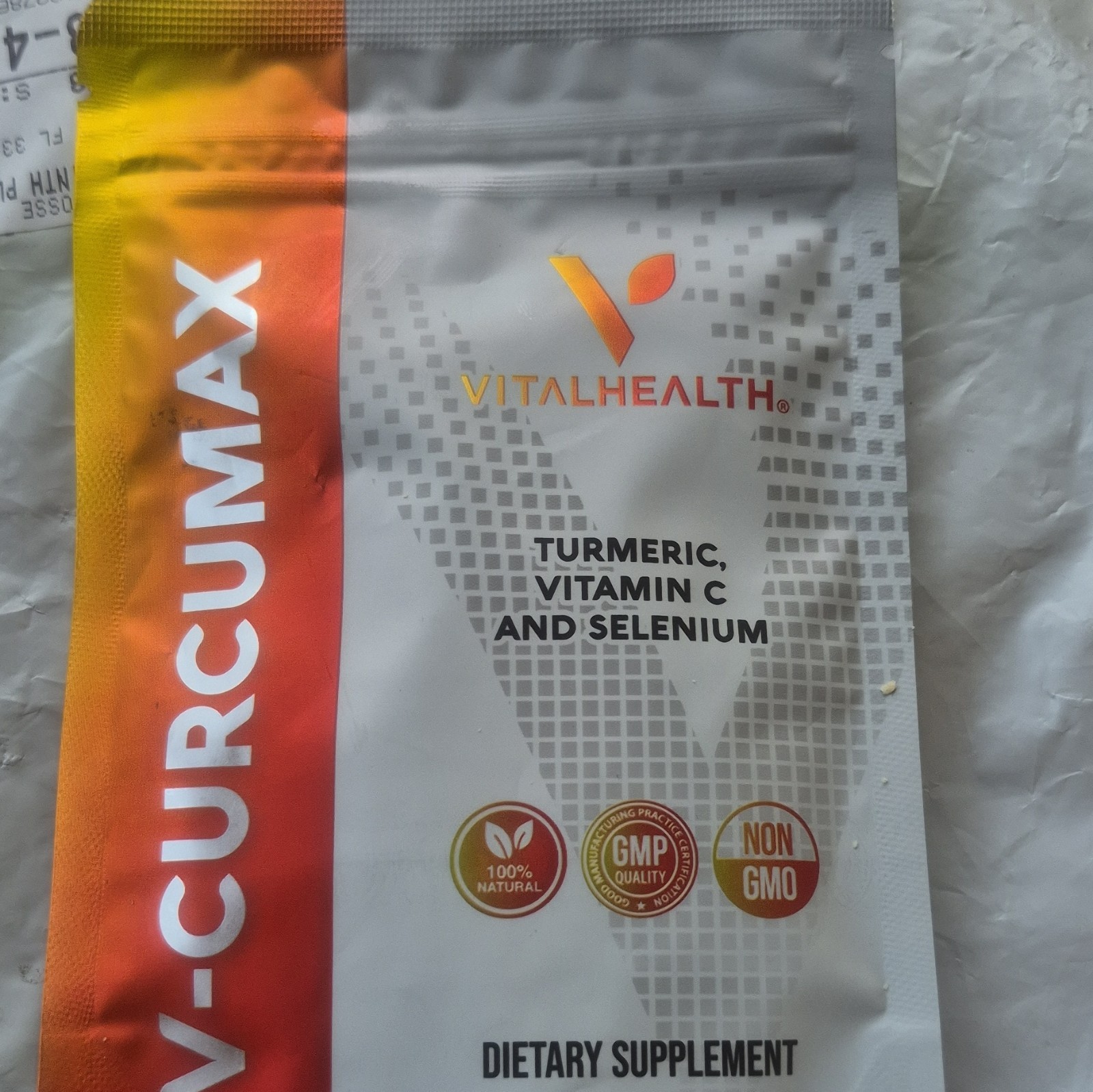 VitalHealth V-Curcumax Turmeric + Vitamin C + Selenium 60 Caps 550mg Non-GMO
