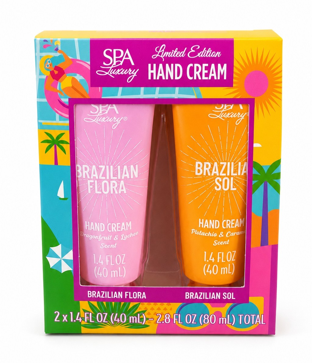NEW SPA Luxury Limited Edition 2-Pk Hand Cream Brazilian Flora & Brazilian Sol
