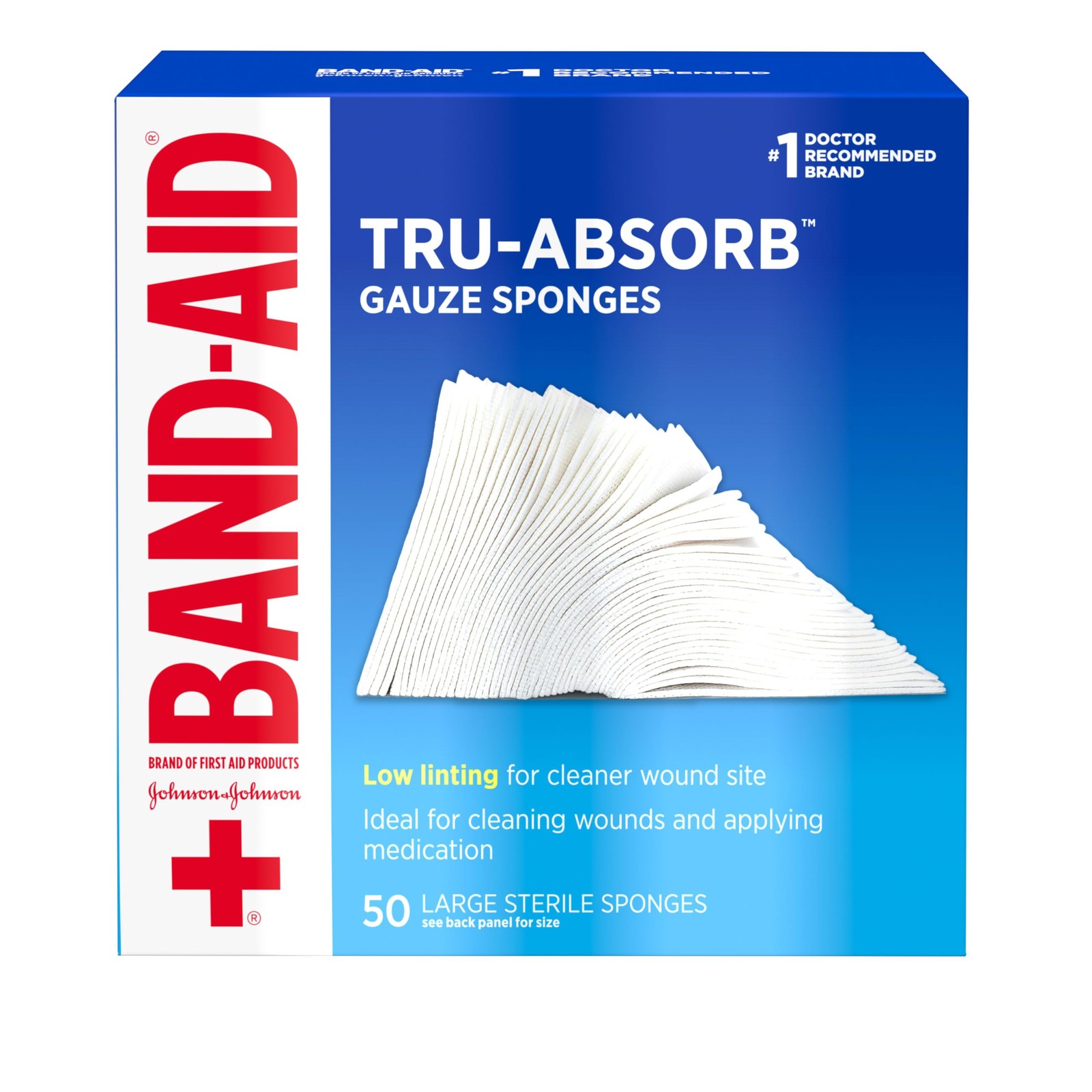 BAND-AID Brand First Aid Products Tru-Absorb Sterile Gauze Sponges for…