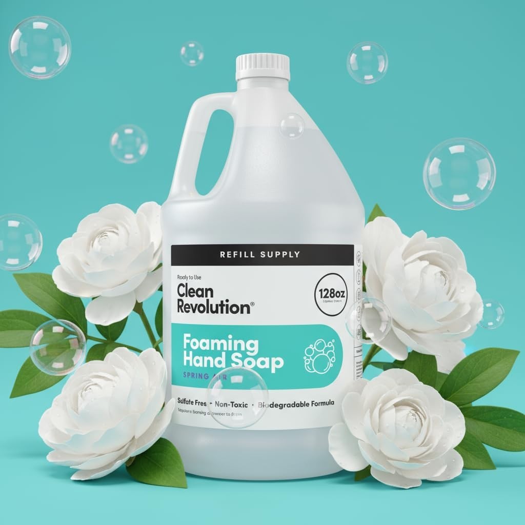 Moisturizing Foaming Hand Soap Refill with Essential Oils, Sulfate-Free, 128oz