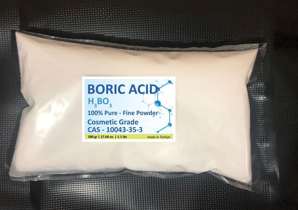 0 Pure Boric Acid Cosmetic Grade 500 gr Powder Form Worldwide Free Shipping