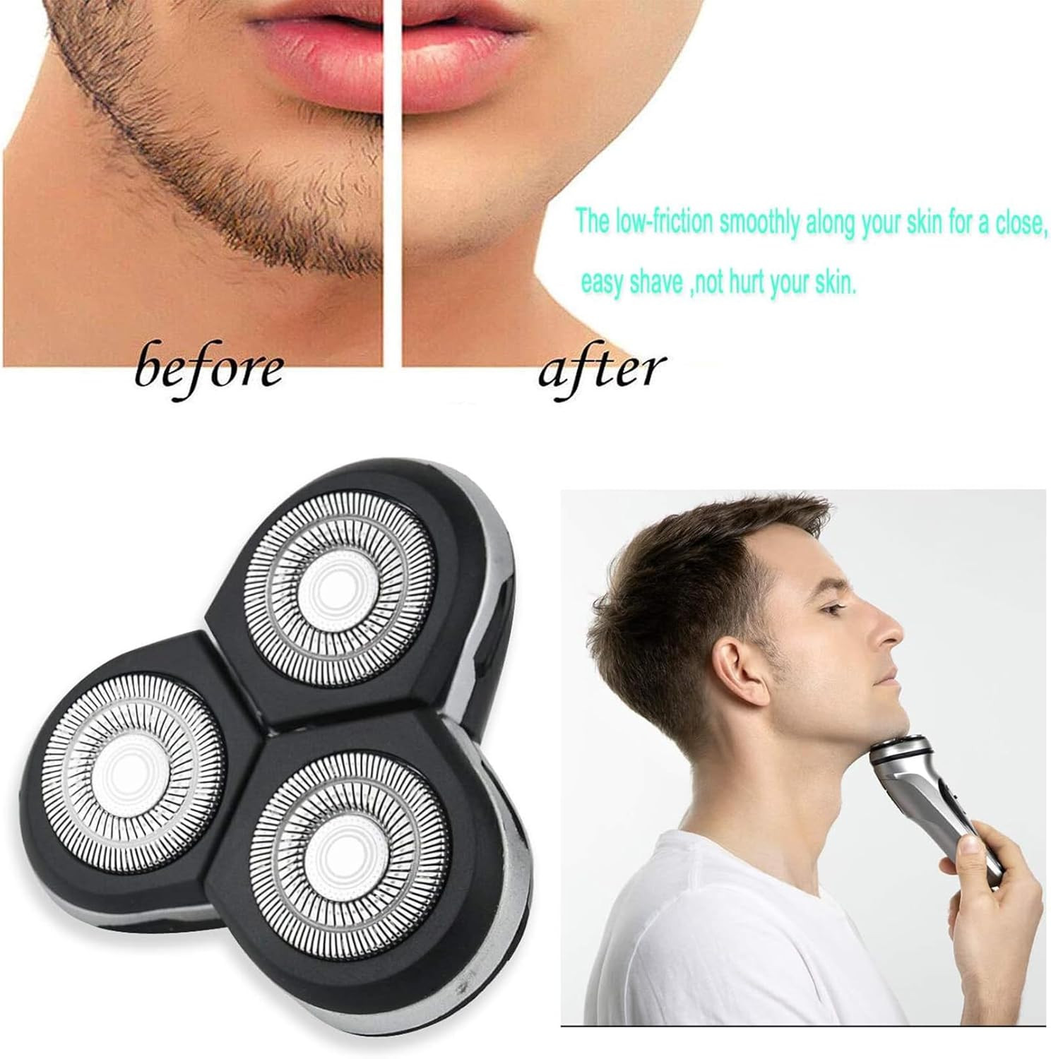 RQ12 Replacement Shaver Head Compatible with Philipss Norelcos RQ11 RQ10 Sensoto