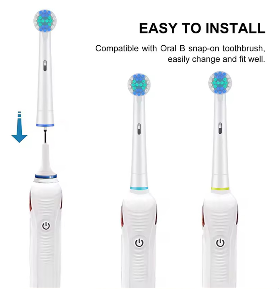 8-20 Testine Di Ricambio Compatibili Con Spazzolini Elettrici Oral-B Braun NUOVE