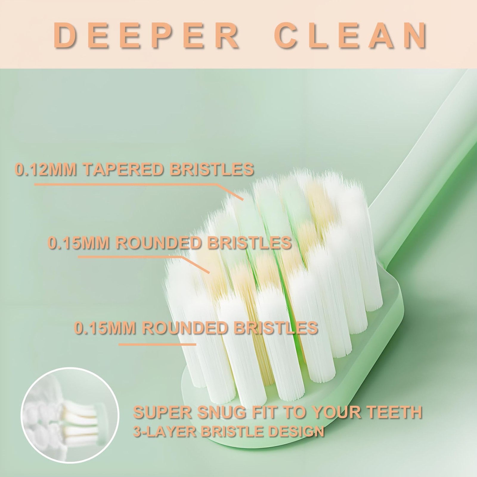 UltraSoft Toothbrushes, Thin Wide Head, 3Layer Tapered Bristles, 6 Pack