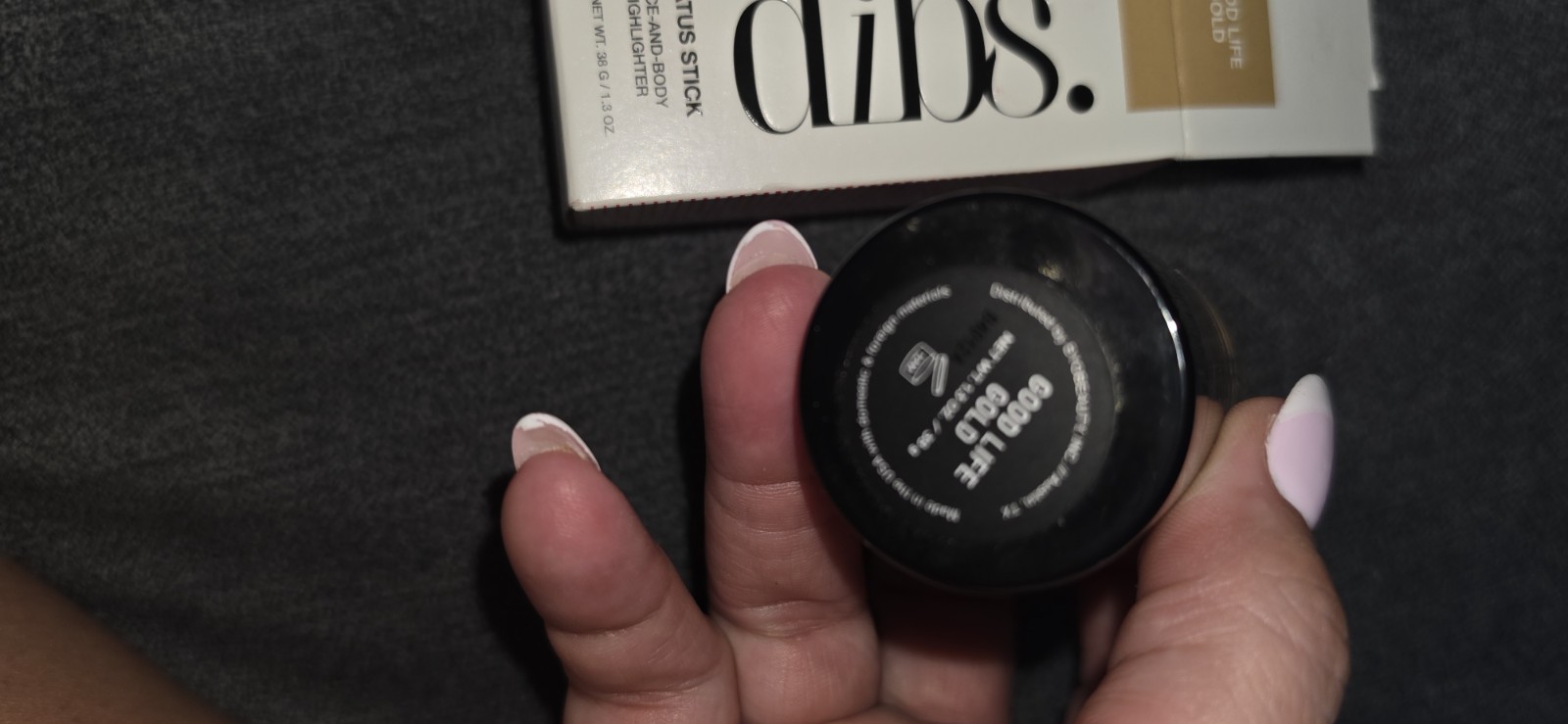 Dibs Status Stick Face & Body Highlighter Stick Good Life Gold Full Size 1.3 oz