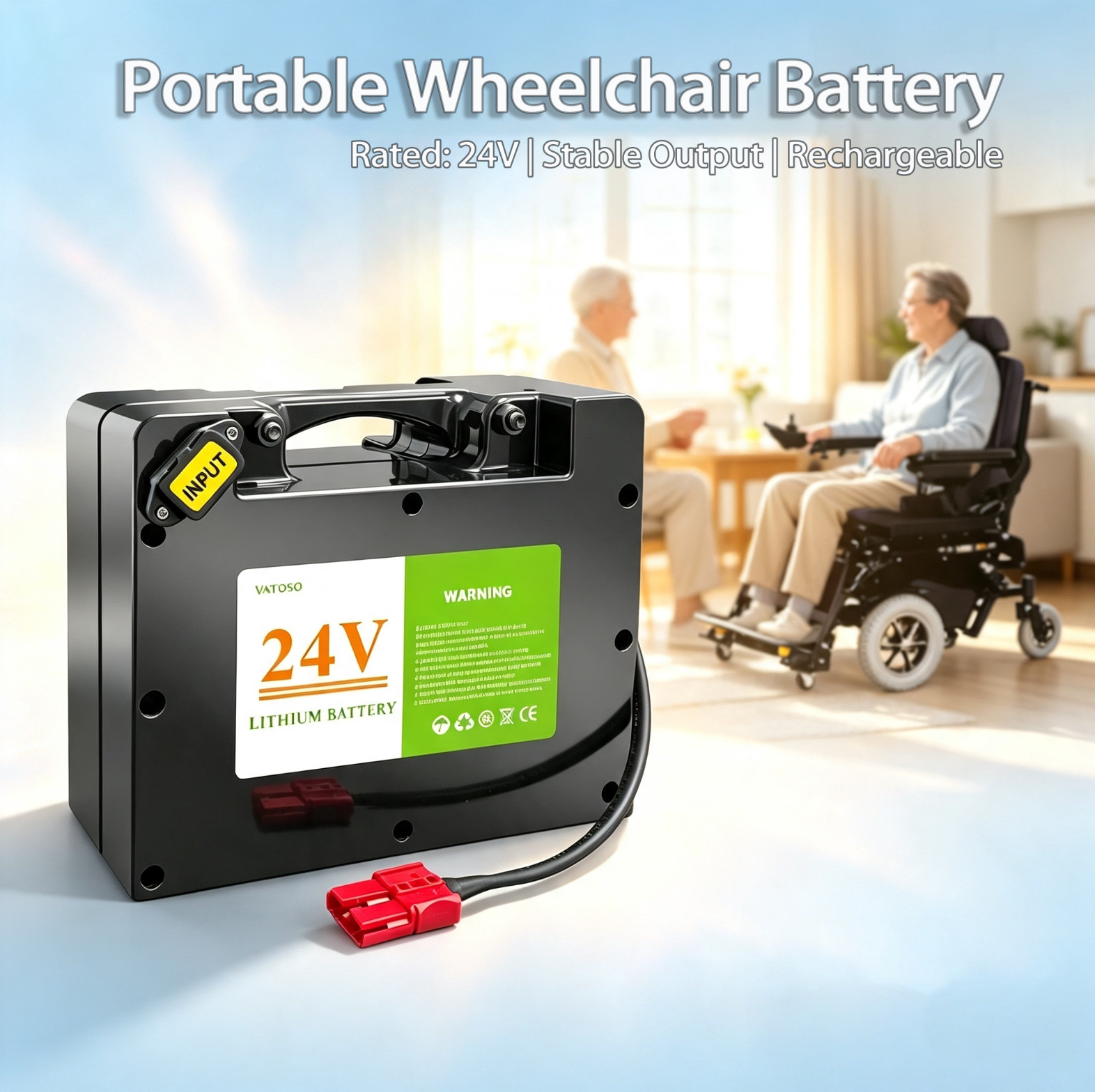 Upgraded 24V12Ah High-Efficiency Power Supply Lithium Battery Kit,Lightweight