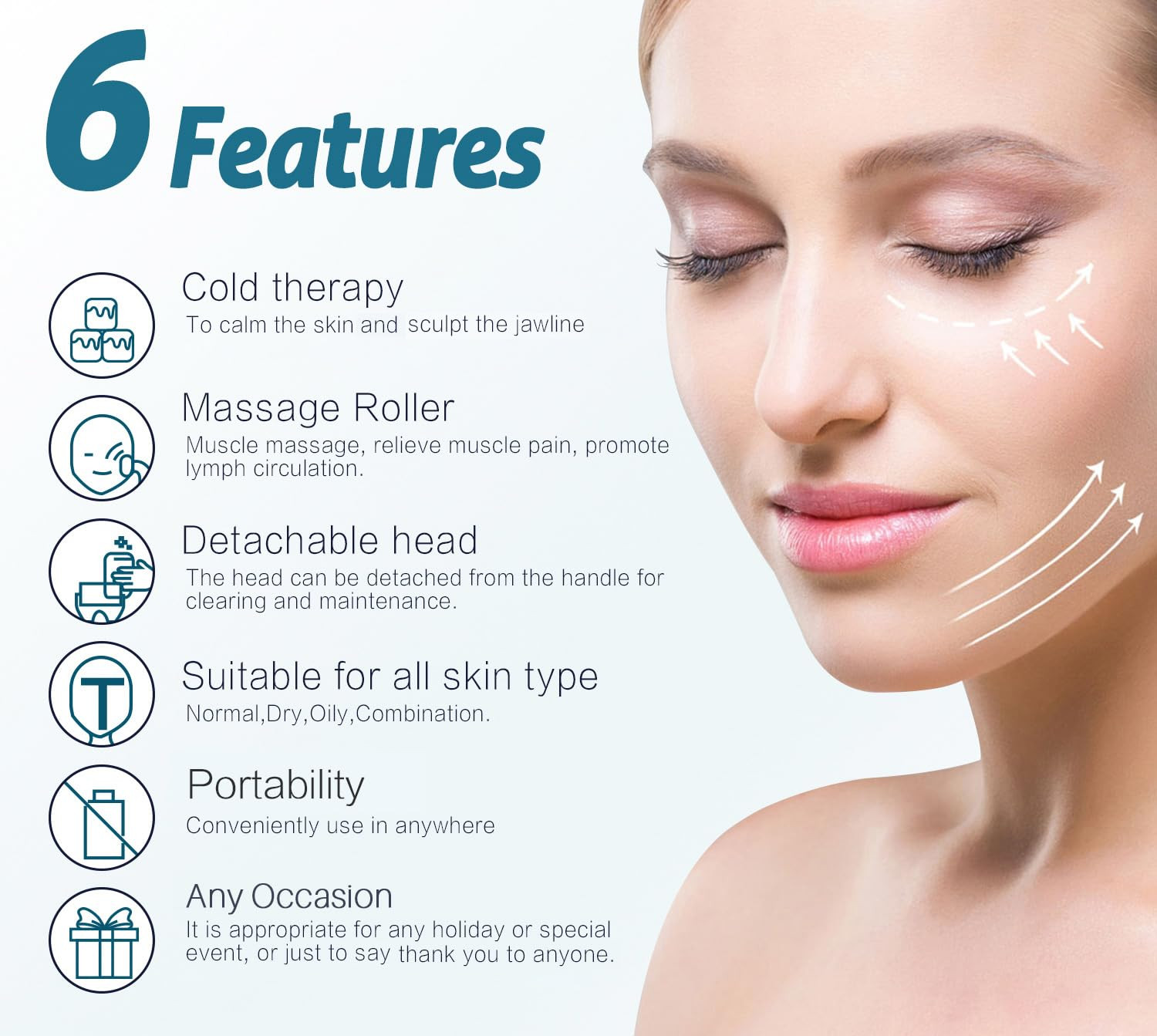 Revitalizing Ice Roller for Face & Eyes – Puffiness & Pain Relief Tool