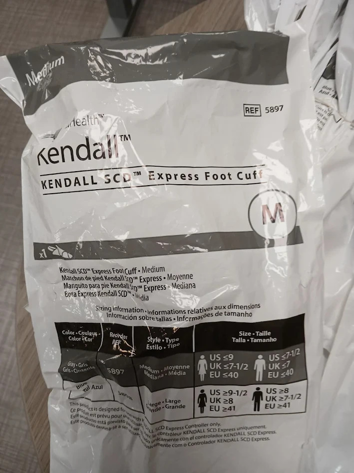 Kendall SCD5897 Express Foot Cuff Medium, Lot of 20 Each, New in Pkg., Exp. 2030