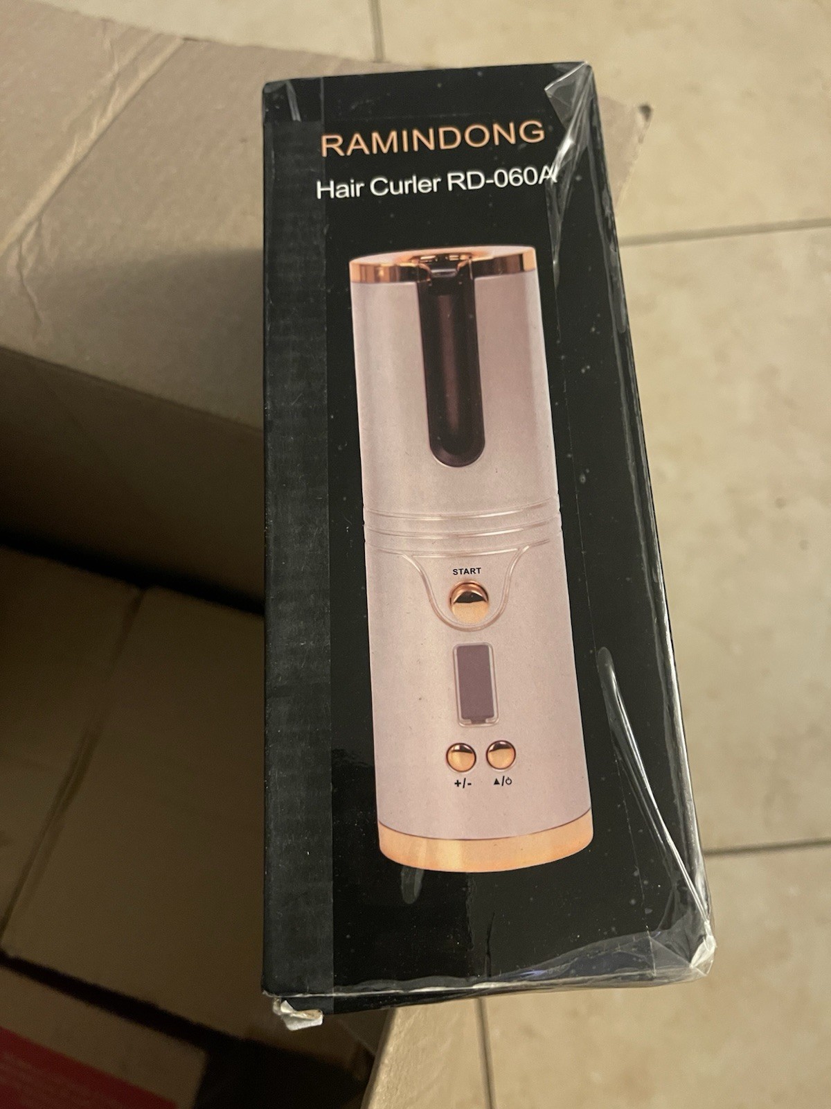 RAMINDONG RD-060A white/Gold Rechargeable Battery Automatic Hair Curler