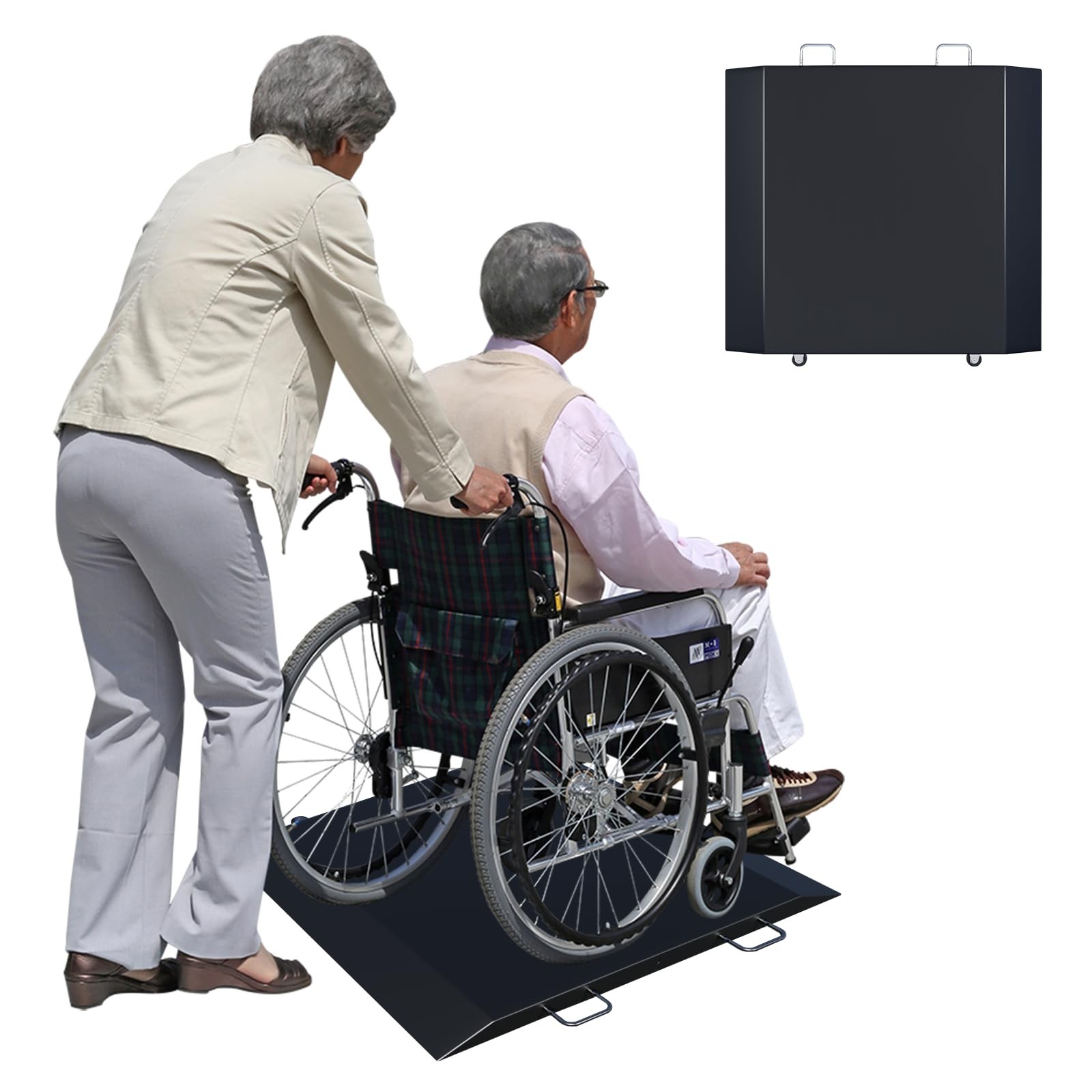Wheelchair Scale with Dual Ramp for Home use 1000×0.2lb,Portable Medical Weig…
