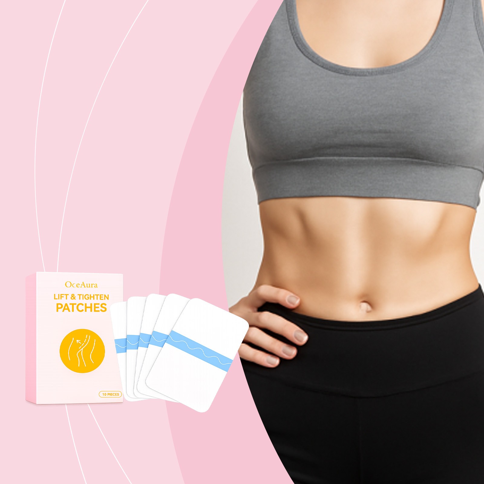 Body Lifting Patches for Legs/Abdomen/Buttocks & Arms, Transparent Skin New